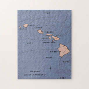 Hawaii Vintage weather forecast Jigsaw Puzzle