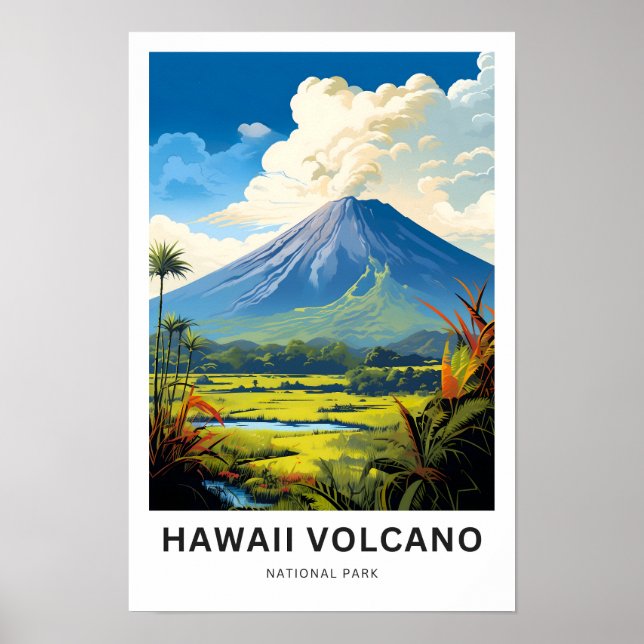 Hawaii Volcano National Park Travel Print (Front)