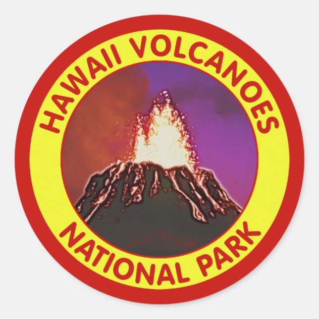 Hawaii Volcanoes National Park Classic Round Sticker (Front)