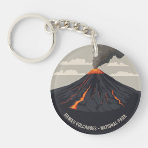 Hawaii Volcanoes National Park Eruption Keychain