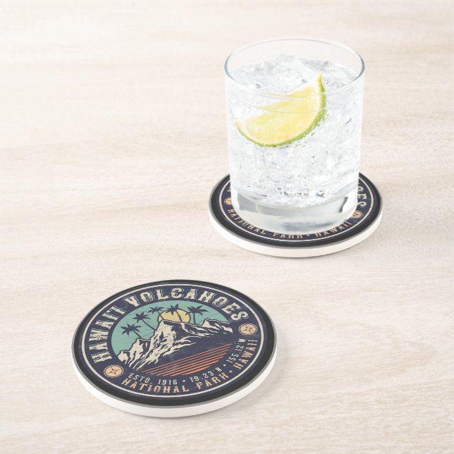 Hawaii Volcanoes National Park Islands Coaster (Side)