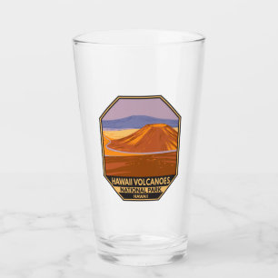 Hawaii Volcanoes National Park Mauna Kea Vintage Glass
