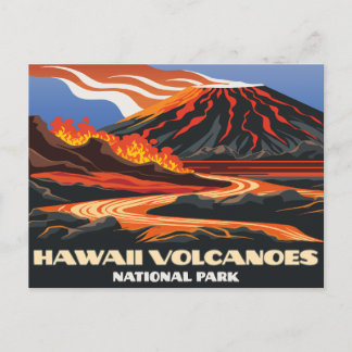 Hawaii Volcanoes National Park Mauna Loa Vintage Postcard