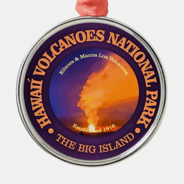 Hawaii Volcanoes National Park Metal Ornament (Front)