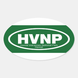 Hawaii Volcanoes National Park Oval Sticker