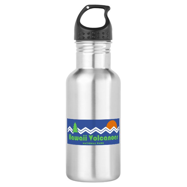 Hawaii Volcanoes National Park Retro 532 Ml Water Bottle (Front)