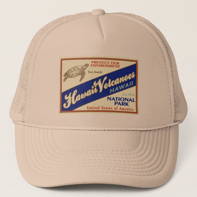 Hawaii Volcanoes National Park (Turtle) Trucker Hat (Front)