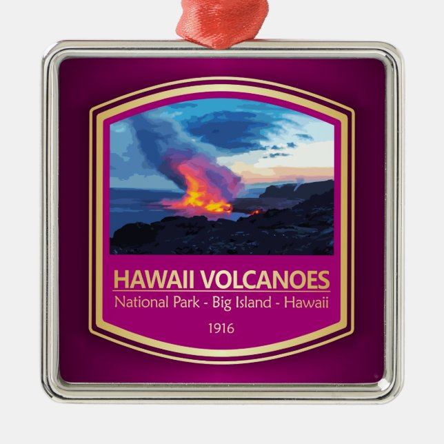 Hawaii Volcanoes NP (PF1) Metal Ornament (Front)