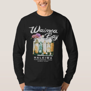 Hawaii Waimea Bay Surfboards Vintage Hawaiian Grap T-Shirt