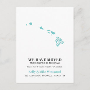 HAWAII We've moved New address New Home  Postcard