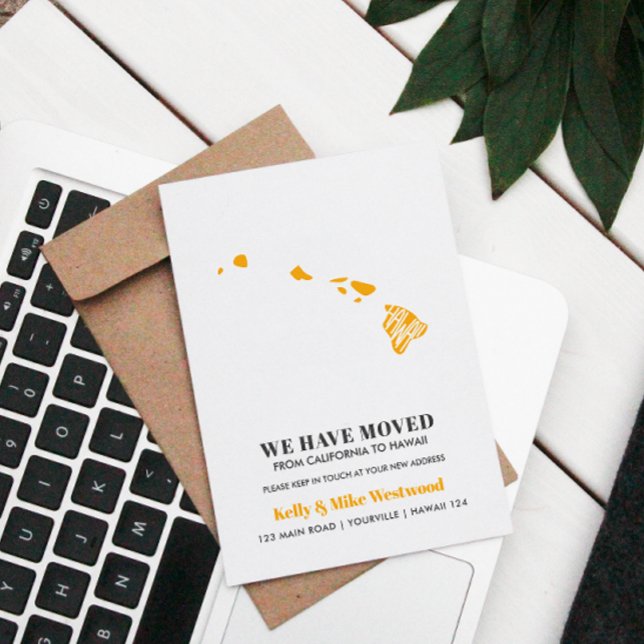 HAWAII We've moved New address New Home  Postcard (Creator Uploaded)