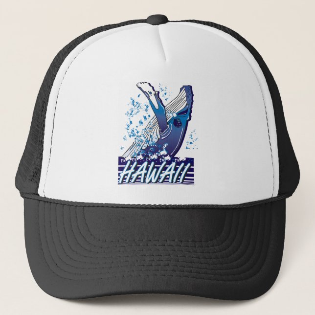 Hawaii-Whale Trucker Hat (Front)