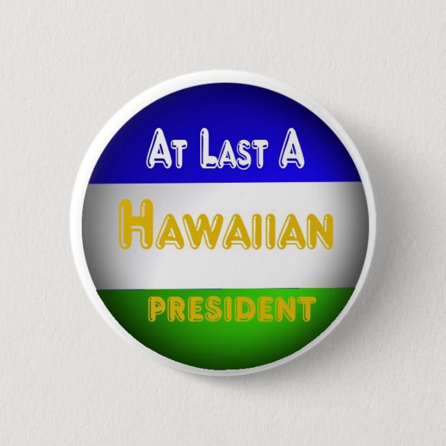 Hawaiian 2 Inch Round Button (Front)