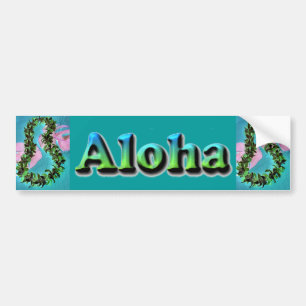 Hawaiian Aloha Lei bumper sticker