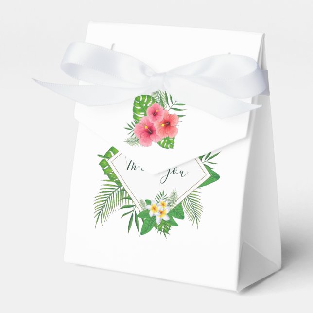 Hawaiian Aloha Luau Party Guest Favour Favor Box (Front Side)