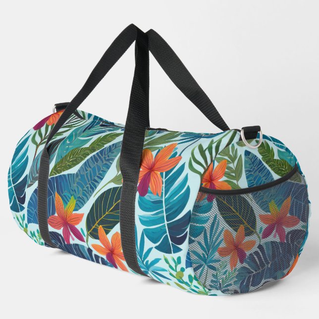 Hawaiian aloha print duffle bag (Right Corner)