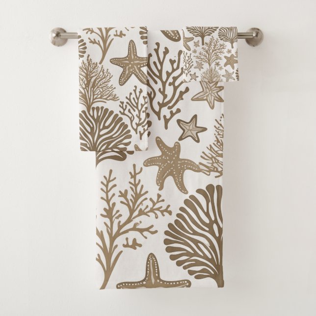 Hawaiian Aloha print Tropical Pattern Bath Towel Set (Insitu)