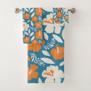 Hawaiian Aloha print Tropical Pattern Bath Towel Set
