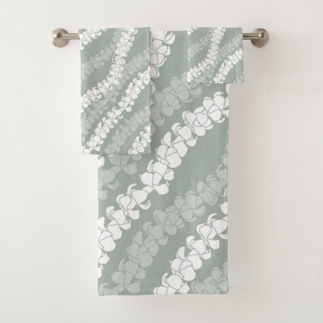 Hawaiian Aloha print Tropical Pattern Bath Towel Set (Insitu)