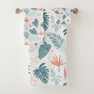 Hawaiian Aloha print Tropical Pattern Bath Towel Set