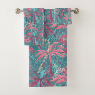 Hawaiian Aloha print Tropical Pattern Bath Towel Set