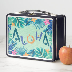 Hawaiian Aloha Salutation Retro Lunch Box