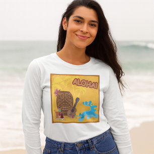 Hawaiian Aloha Tiki Bar Retro Luau Party T-Shirt