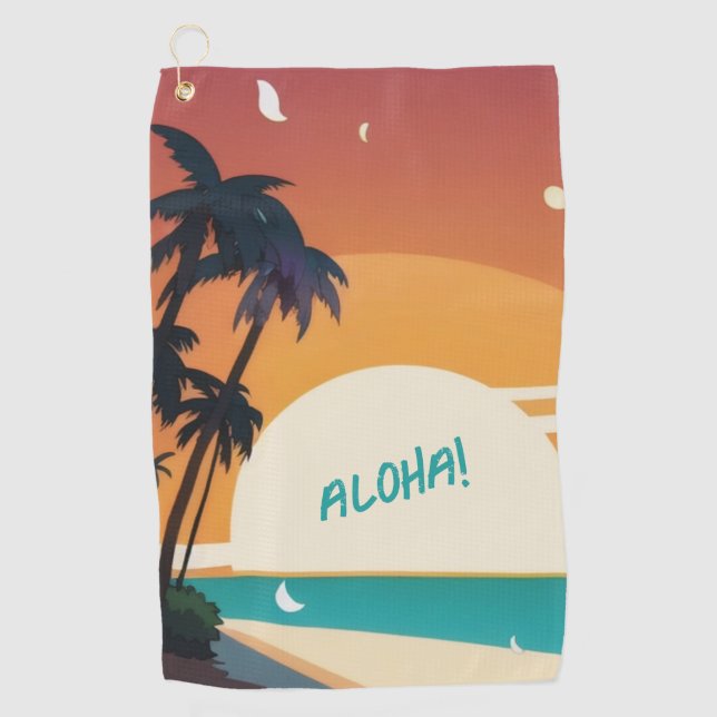 Hawaiian/Aloha/Tropical/beach Golf Towel (Front)