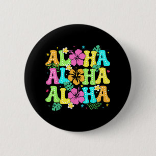 Hawaiian Aloha Tropical Luau Costume Party Hawaii 2 Inch Round Button