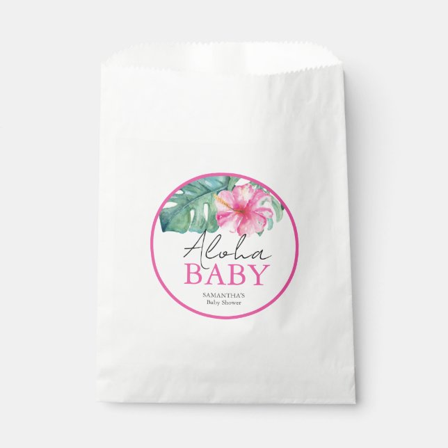 Hawaiian Baby Shower Customized Favour Bag (Front)