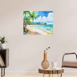 Hawaiian Beach Cove Poster