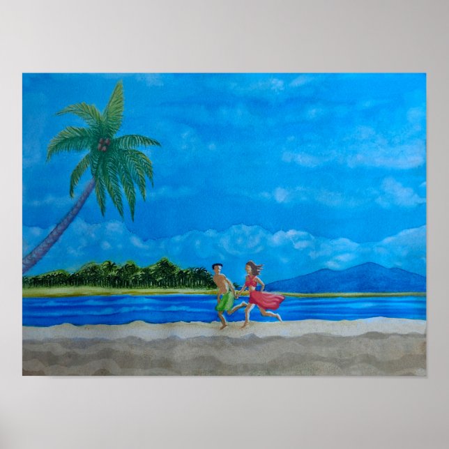 Hawaiian Beach Run Poster (Front)
