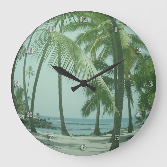 Hawaiian Beach Wall Clock (Front)