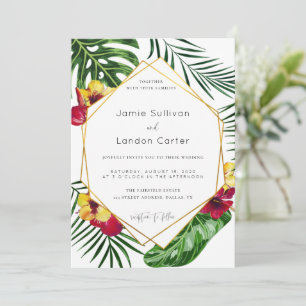 Hawaiian Beach Wedding Invitation