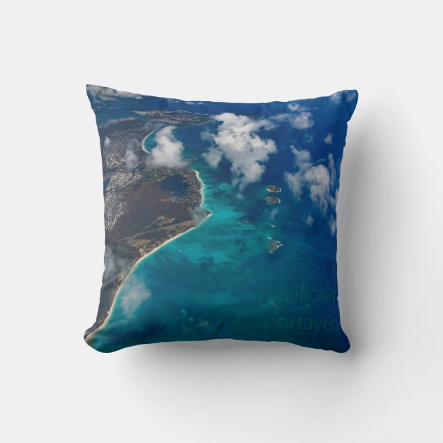 Hawaiian Beaches Throw Pillow (Front)