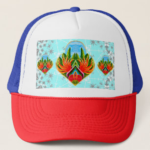Hawaiian Birds of Paradise Trucker Hat