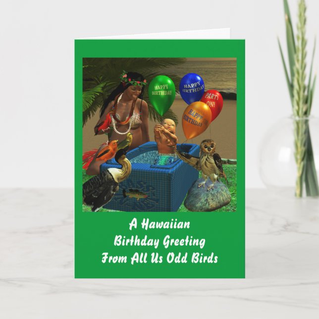 Hawaiian Birthday Card (Front)