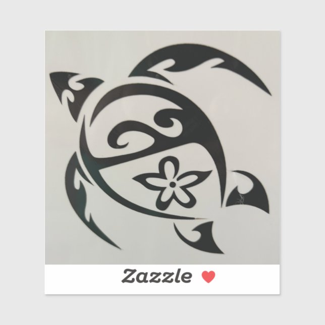 Hawaiian black Turtle sticker (Sheet)