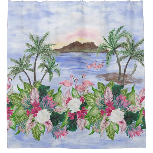 Hawaiian Bliss: Tropical Watercolor Pattern (Front)