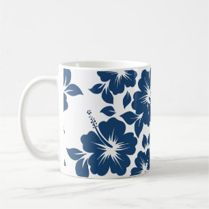 Hawaiian Blue Hibiscus Flowers Coffee Mug