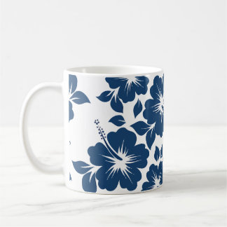 Hawaiian Blue Hibiscus Flowers Coffee Mug