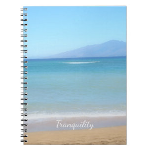 Hawaiian Blue Ocean View Photo Spiral Notebook