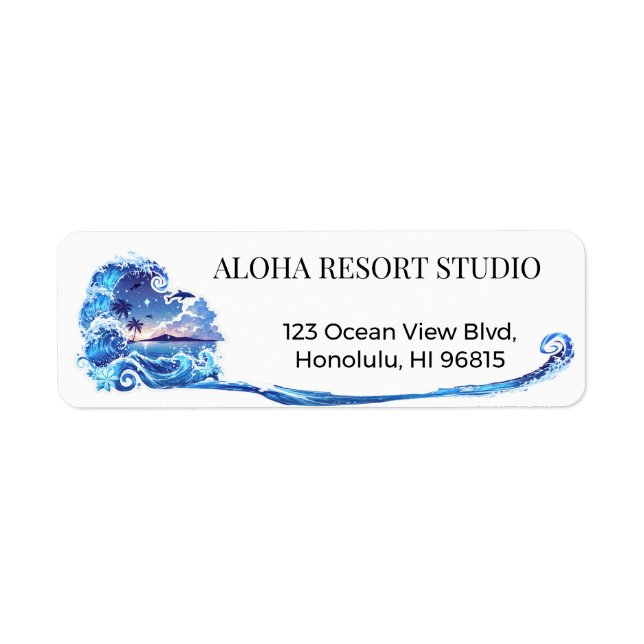 Hawaiian Blue - Reply Address (Front)
