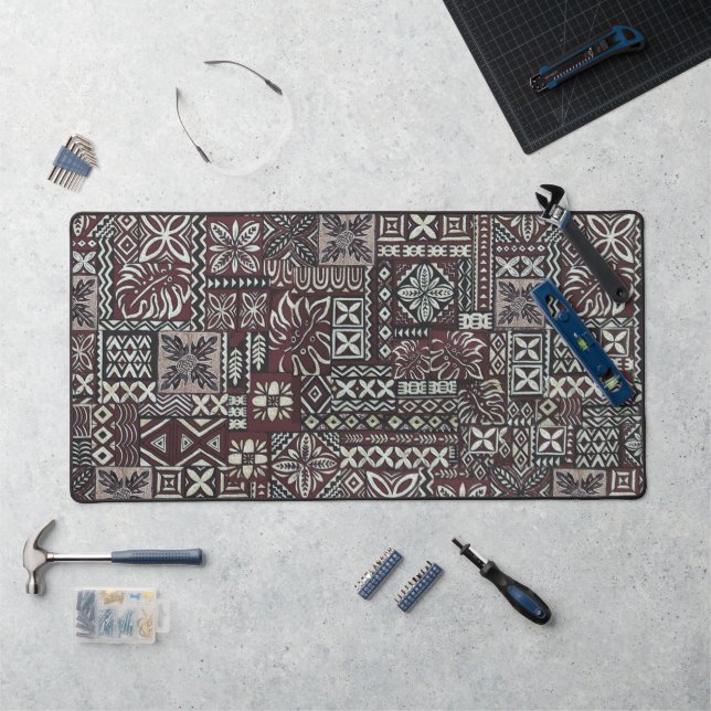 Hawaiian Breadfruit Tapa Desk Mat (Workstation)