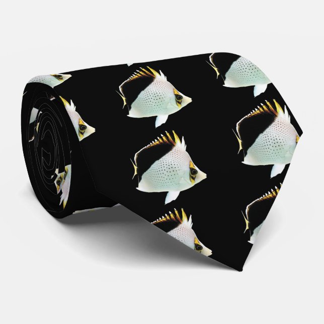 Hawaiian butterflyfish , Chaetodon tinkeri Tie (Rolled)