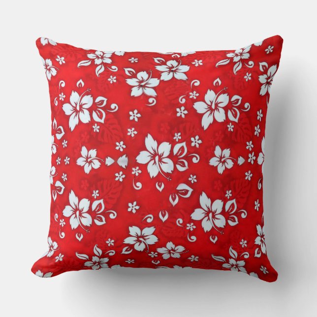 Hawaiian Christmas Aloha Shirt Pillow (Front)