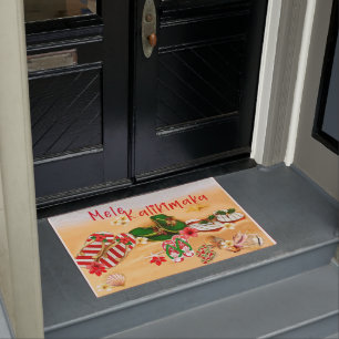Hawaiian Christmas Door Mat