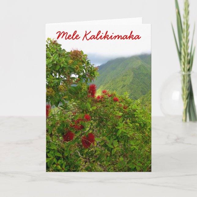 Hawaiian Christmas Holiday Card (Front)