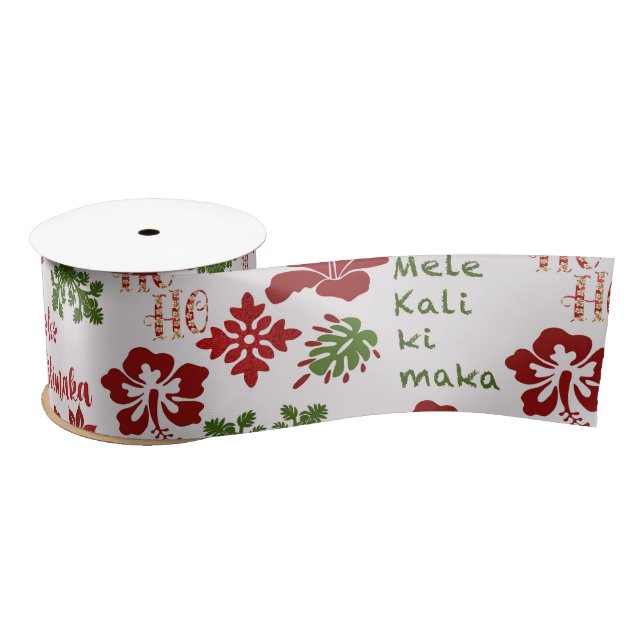 Hawaiian Christmas - Mele Kalikimaka 1 Satin Ribbon (Spool)