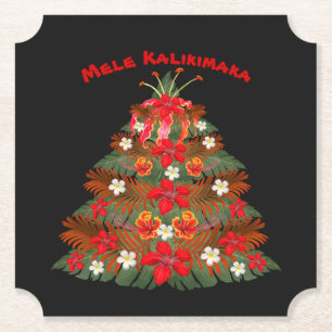 Hawaiian Christmas Tree Coasters